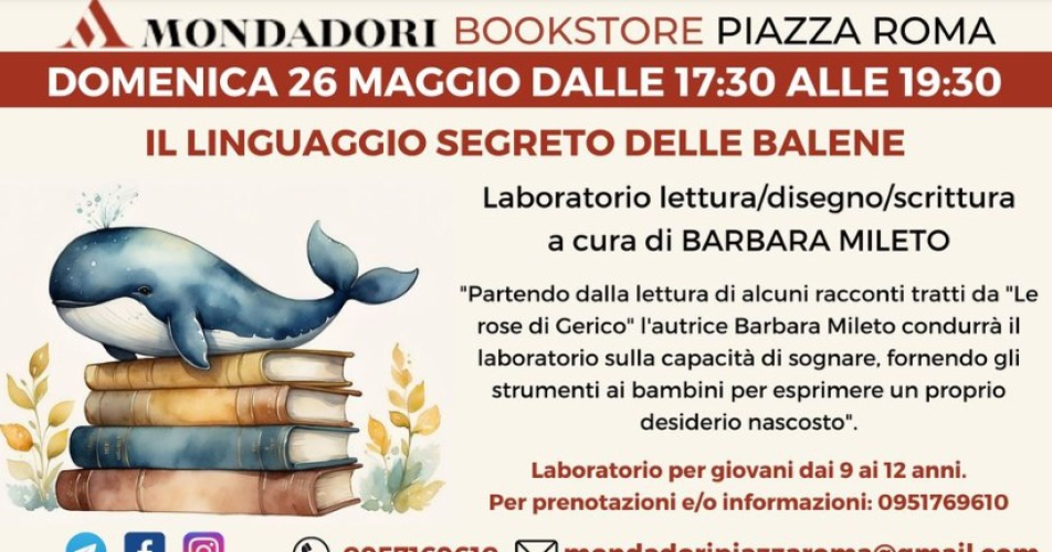 "Il linguaggio segreto delle balene" Laboratorio a cura di Barbara Mileto